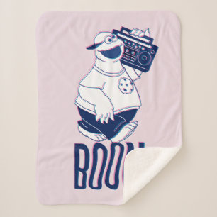 Manta Sherpa Cookie Monster Interferencia con la caja de boom