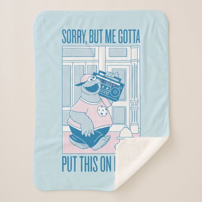 Manta Sherpa Cookie Monster | Lo Siento Pero Me Tengo (Anverso)