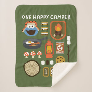 Manta Sherpa Cookie Monster Un Camper Feliz