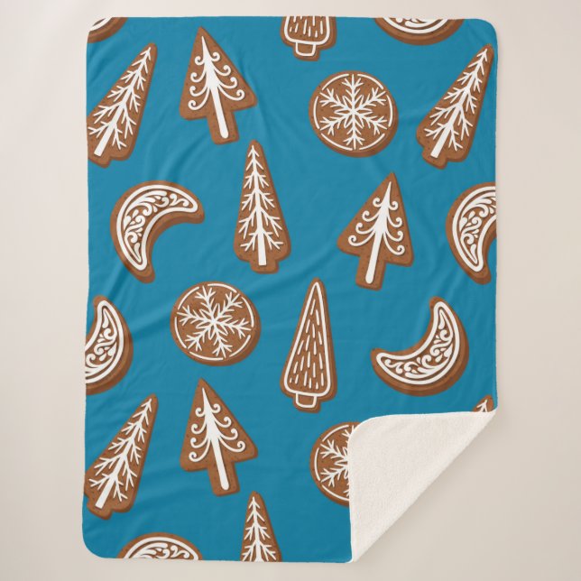 Manta Sherpa cookies de los navidades (Anverso)