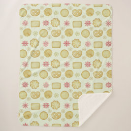 Manta Sherpa Cookies de mantequilla de vacaciones