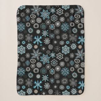 Manta Sherpa Copo de Nieve Azul de Navidad