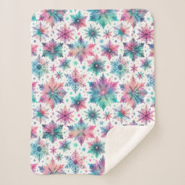 Manta Sherpa Copos de nieve con espíritu