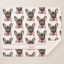 Manta Sherpa Coquette Frenchie Nombre esterilizable