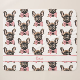 Manta Sherpa Coquette Frenchie Nombre esterilizable