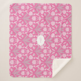 Manta Sherpa Coquette Hummingbird Coquette floral personalizada