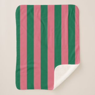Manta Sherpa Corazón Rosa Pickle Raya Verde