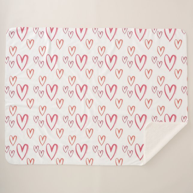Manta Sherpa Corazones (Anverso (horizontal))