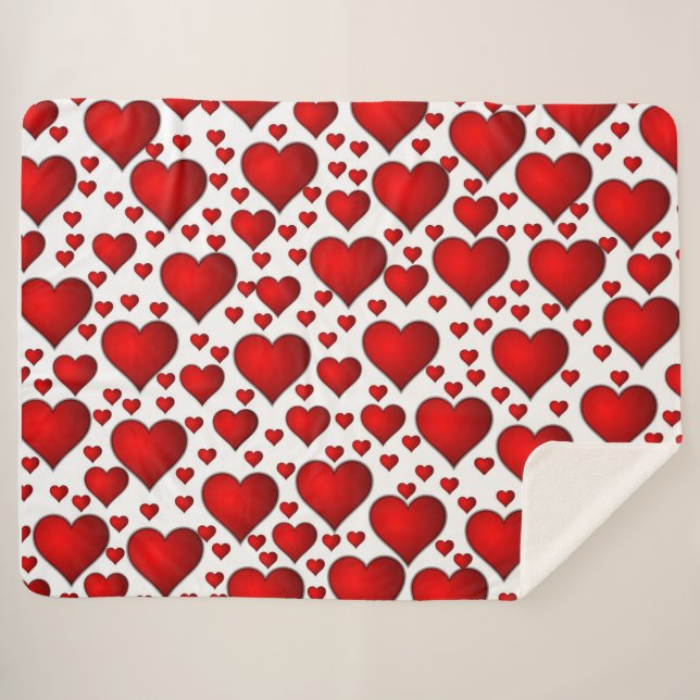 Manta Sherpa Corazones (Anverso (horizontal))