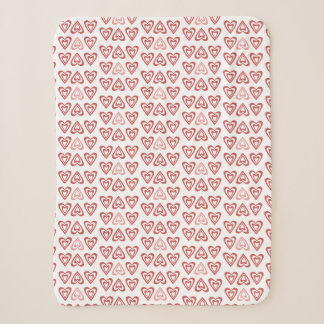 Manta Sherpa Corazones Adorables de San Valentín – Diseño de Am