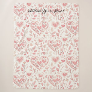 Manta Sherpa Corazones Blancos Rosados