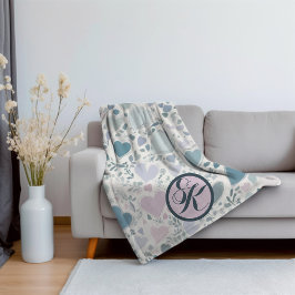 Manta Sherpa Corazones, comienzos y hojas de salvia