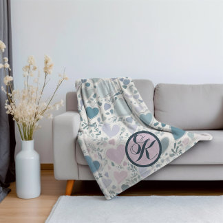 Manta Sherpa Corazones, comienzos y hojas de salvia