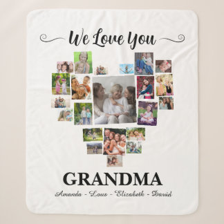 Manta Sherpa Corazones Personalizados Te Amo Abuela 21 Foto