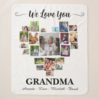 Manta Sherpa Corazones Personalizados Te Amo Abuela 21 Foto