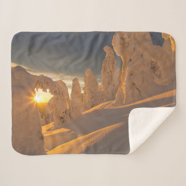 Manta Sherpa Cordillera | Pescado blanco, Montana (Anverso (horizontal))