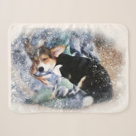 Manta Sherpa Corgi galés durmiente