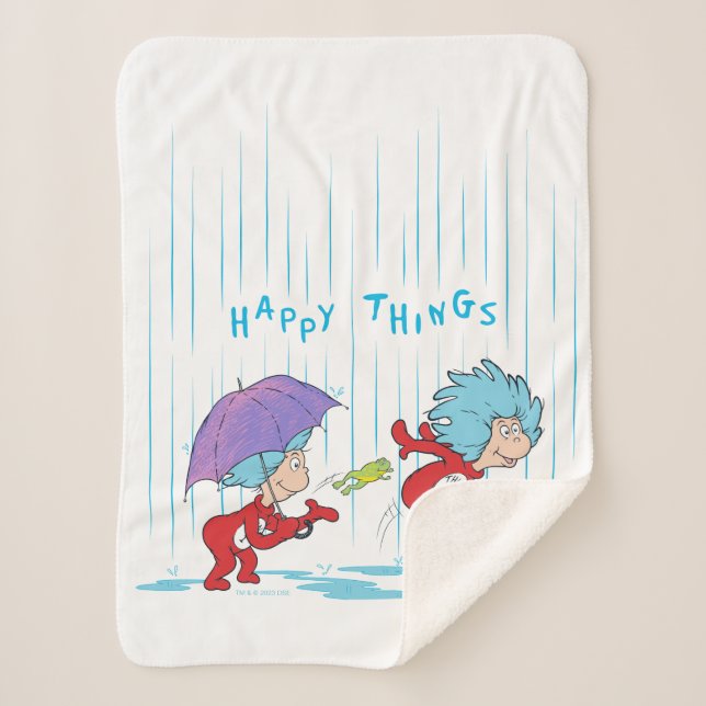 Manta Sherpa Cosa Una Cosa Dos Cosas Felices (Anverso)