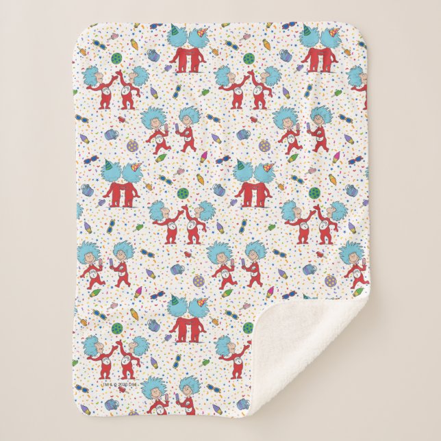 Manta Sherpa Cosa Una Cosa Dos Patrón De Celebración (Anverso)