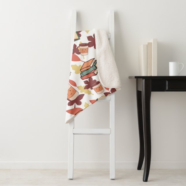 Manta Sherpa Cosy Kawaii Fall Vibes (In situ)