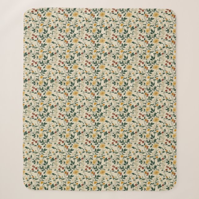 Manta Sherpa Cottagecore Floral (Anverso)
