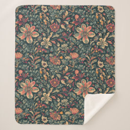 Manta Sherpa Cottagecore Vintage Floral