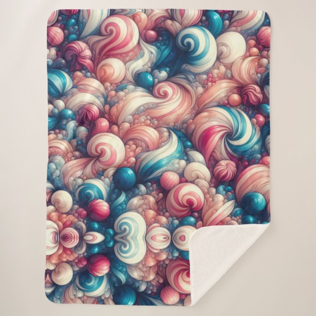 Manta Sherpa Cotton Candy Bubblegum (Anverso)
