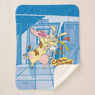 Manta Sherpa Cow and Chicken Hug Graphic