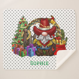 Manta Sherpa Cowboy Santa