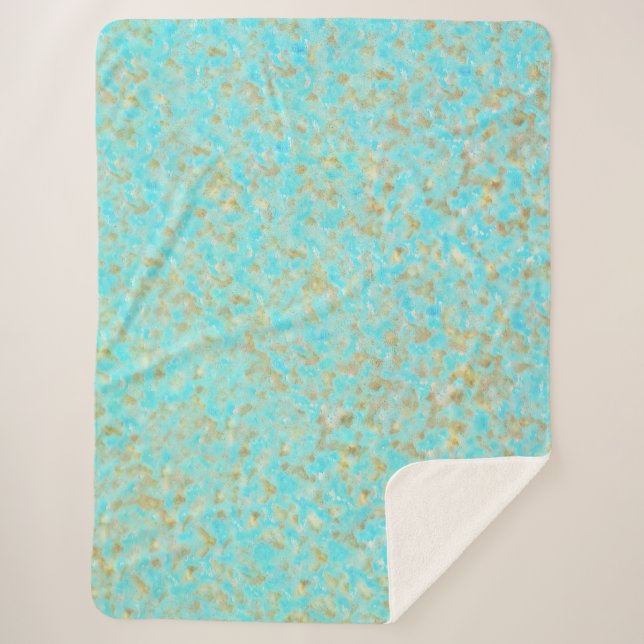 Manta Sherpa Cowhide Sky (Anverso)