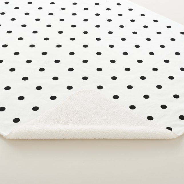 Manta Sherpa Cozy Black Polka Dot Pattern (3/4)