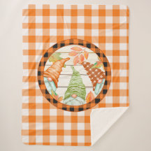 Cozy Calabaza Buffalo Jugada Gnome Sherpa Blanket