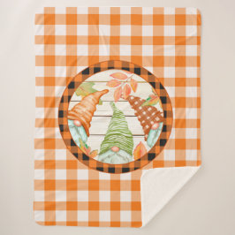 Manta Sherpa Cozy Calabaza Buffalo Jugada Gnome Sherpa Blanket