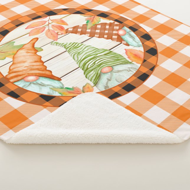 Manta Sherpa Cozy Calabaza Buffalo Jugada Gnome Sherpa Blanket (3/4)