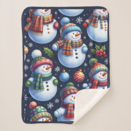 Manta Sherpa Cozy Festive Snowman