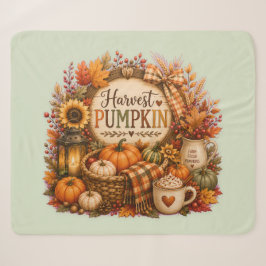 Manta Sherpa Cozy Harvest Pumpkin / Cosecha Acogedora