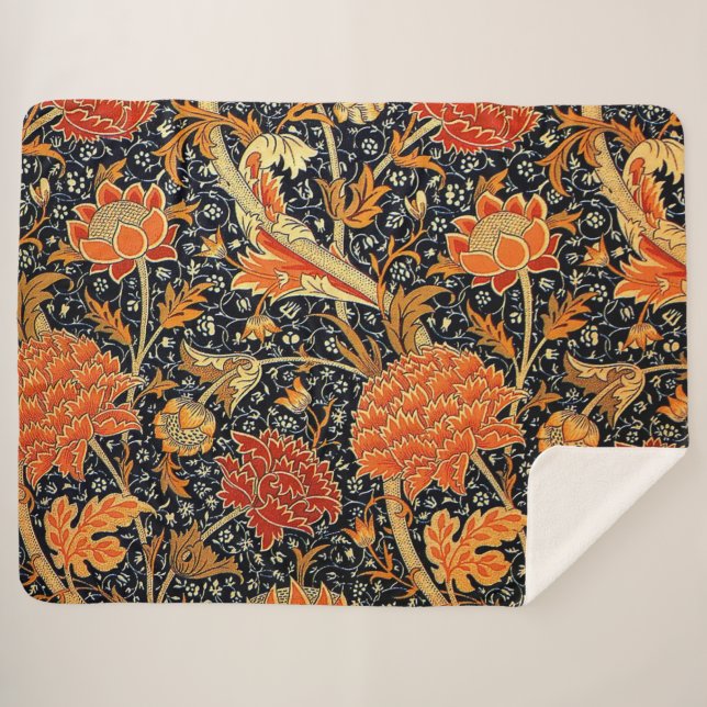 Manta Sherpa Cray, un hermoso diseño de William Morris, (Anverso (horizontal))