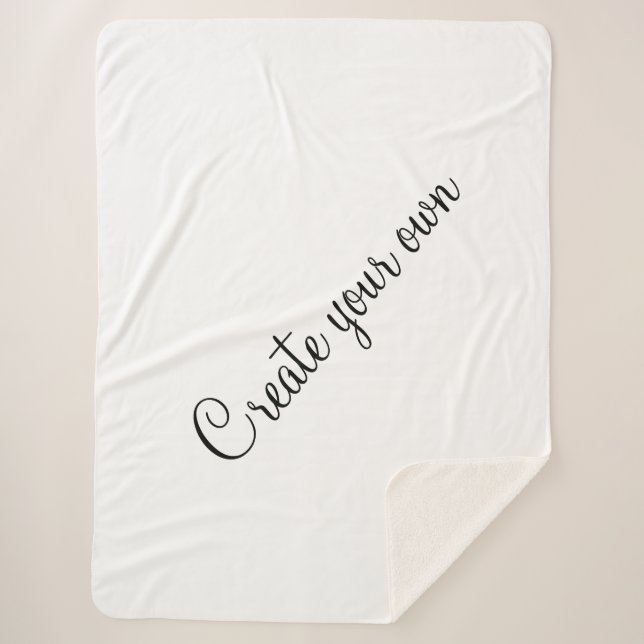 Manta Sherpa Crea el tuyo propio (Anverso)