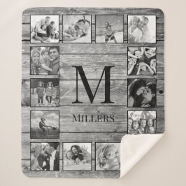 Manta Sherpa Crea tu Collage de fotos Personalizado Rustic Farm