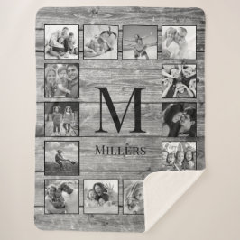 Manta Sherpa Crea tu Collage de fotos Personalizado Rustic Farm