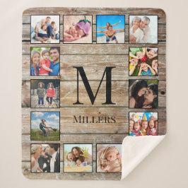 Manta Sherpa Crea tu Collage de fotos Personalizado Rustic Farm