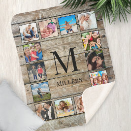Manta Sherpa Crea tu Collage de fotos Personalizado Rustic Farm