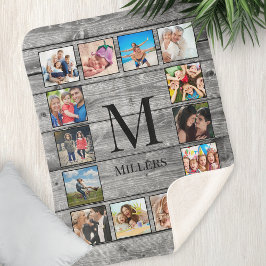 Manta Sherpa Crea tu Collage de fotos Personalizado Rustic Farm