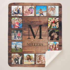 Manta Sherpa Crea tu Collage de fotos Personalizado Rustic Farm