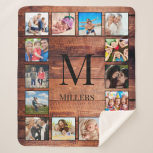 Manta Sherpa Crea tu Collage de fotos Personalizado Rustic Farm