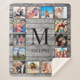 Manta Sherpa Crea tu Collage de fotos Personalizado Rustic Farm