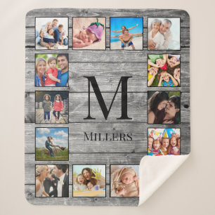 Manta Sherpa Crea tu Collage de fotos Personalizado Rustic Farm