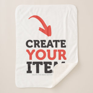 Manta Sherpa CREA-TÚ-MISMO DIY Personalizado carga tu diseño