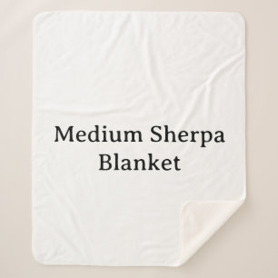 Manta Sherpa Crea tu propia simple Sherpa mediana personalizada