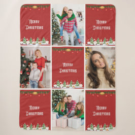 Manta Sherpa Crea tu propio collage de fotos de Navidad